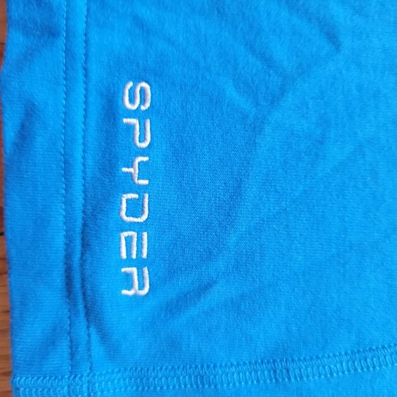 Spyder Womens Blue Quarter-Zip Long Sleeve Pullover Size L Lightweight Base Laye - Picture 3 of 8